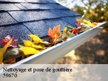 Nettoyage et pose de gouttière 59670